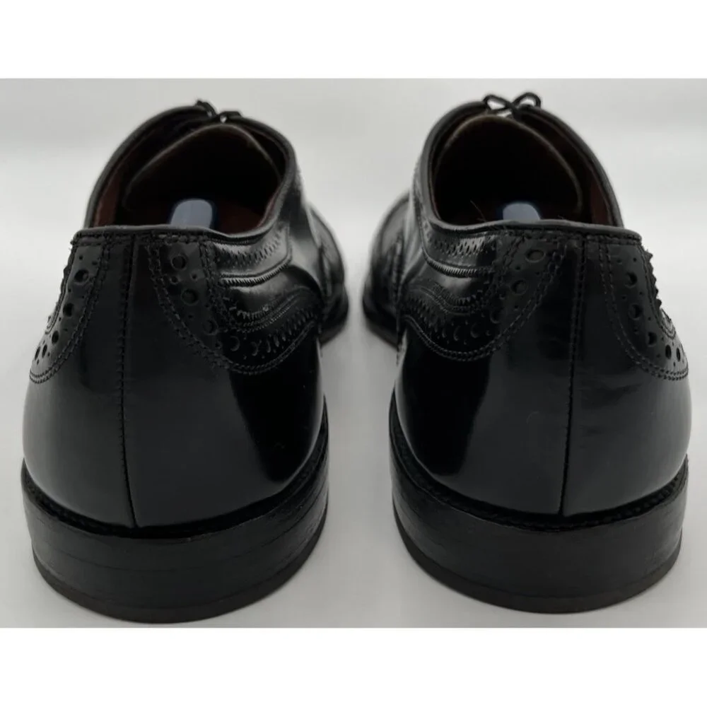 Allen Edmonds McAllister Oxford Wingtip Brogue Black Leather Shoes Size 15AA